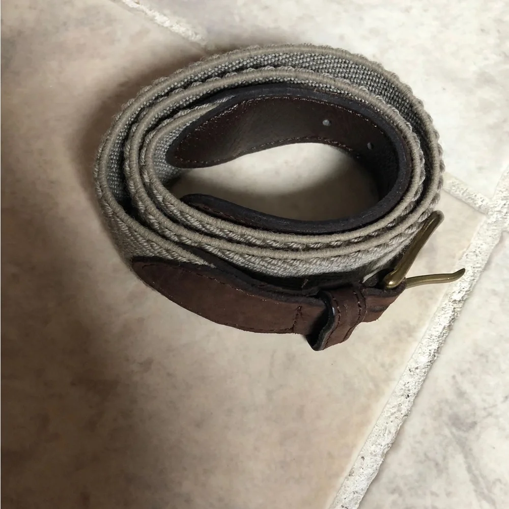 Belt 27.5” Leather Cloth Tan Brown